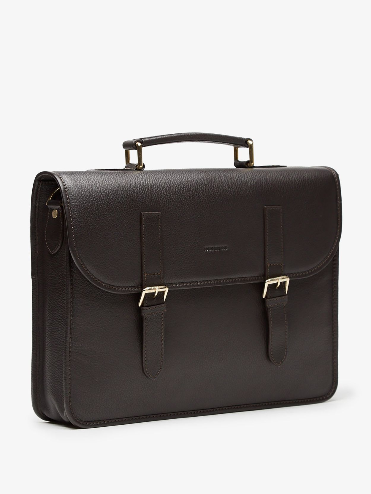 Torino - Leather Briefcase 2 Compartments Brown TL10029