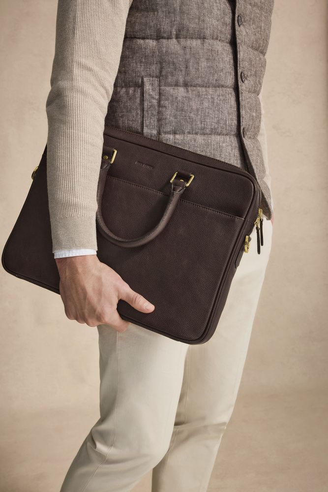 Sac Banane Homme Hengwin Cuir Véritable Vintage - Bandoulière Téléphone Portable - Noir