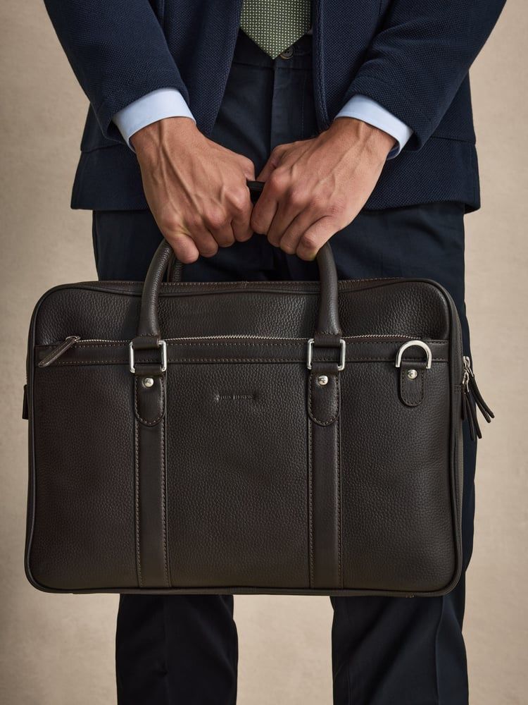 Aideal Pochette élégante pour homme, sac à main, noir, sac à main, avec