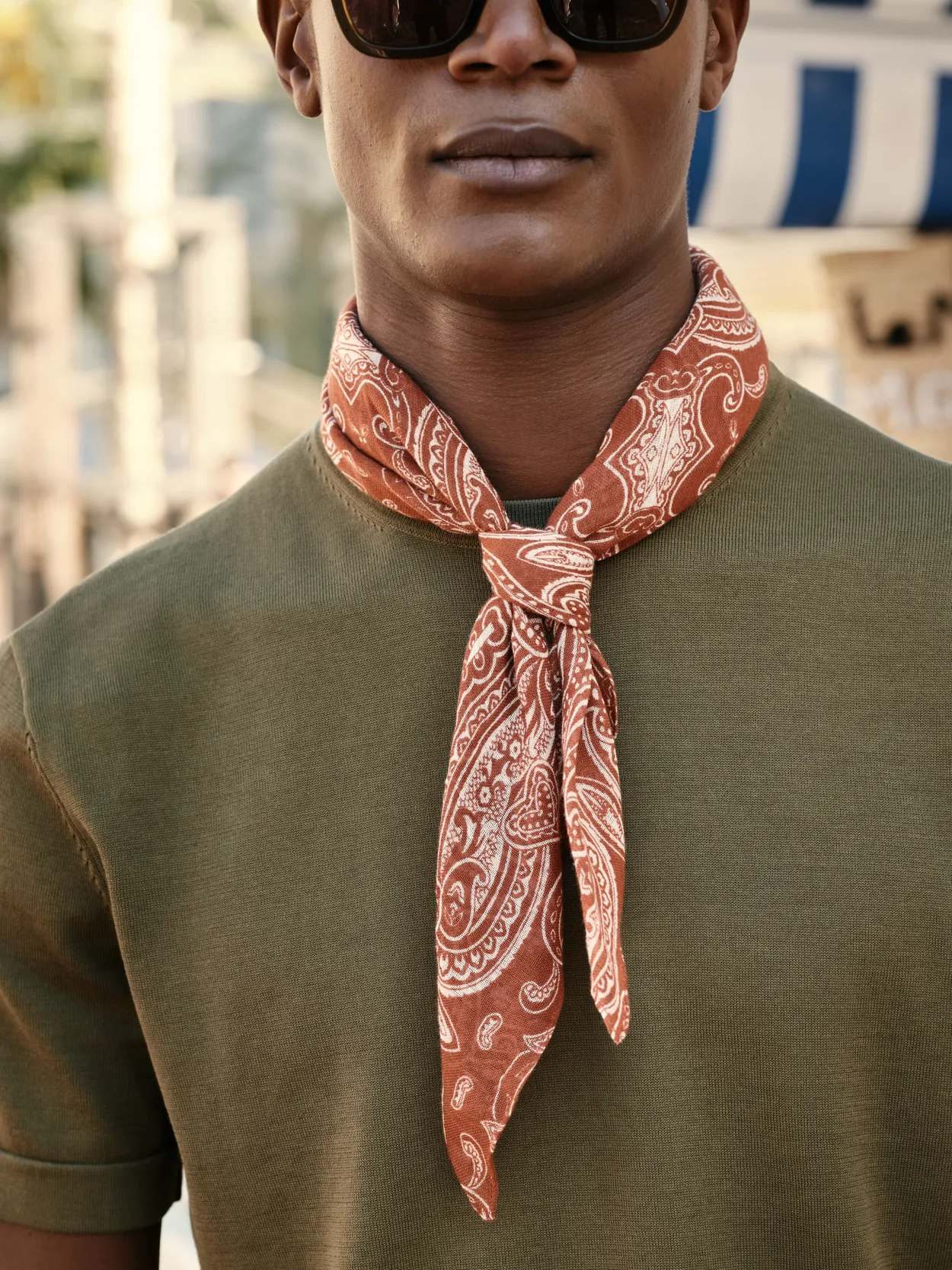 Terracotta Bandana Paisley