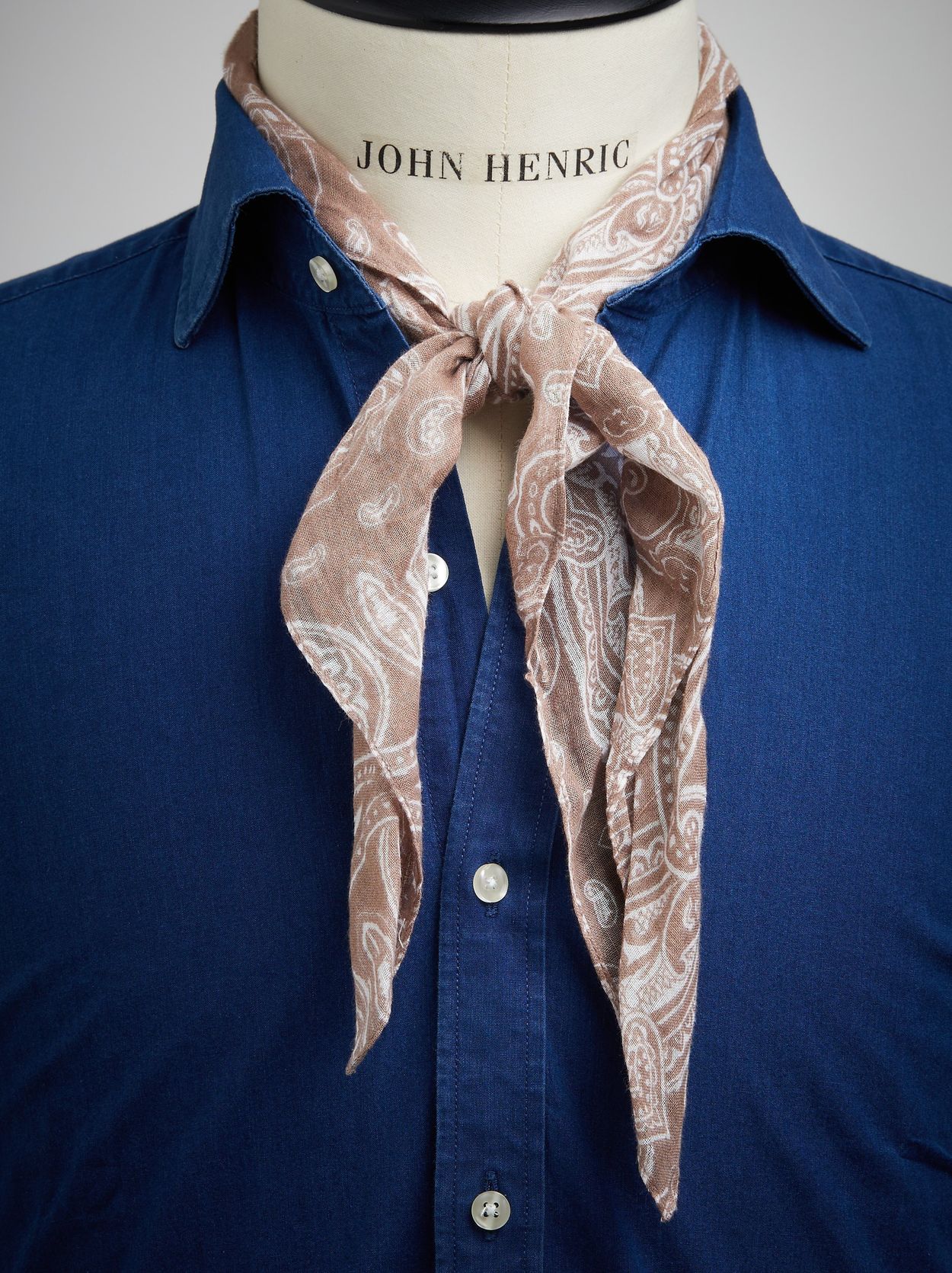 ★HILLDA★ Bohemian Paisley Scarf Khaki 24SSBPSK Bandana Paisley - Buy online | John Henric