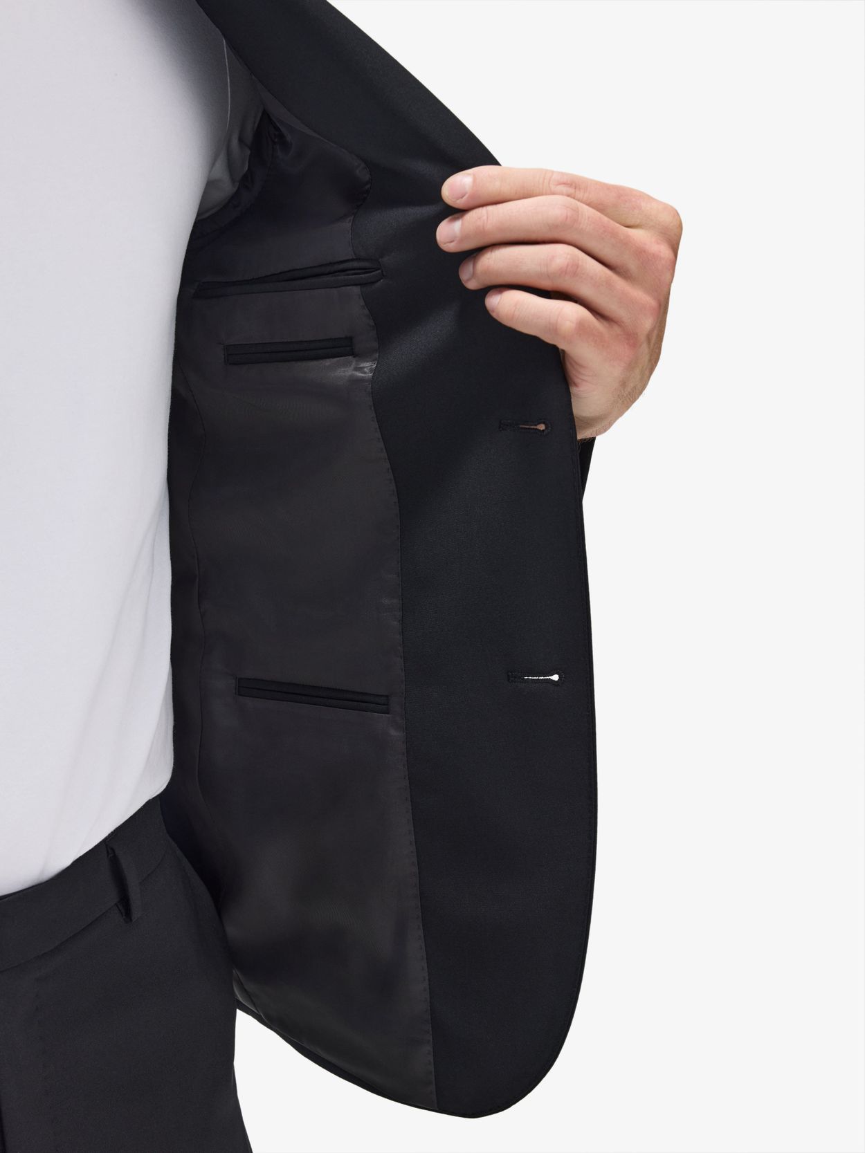 Image number 4 for product Black Suit Stretch Wool Mix